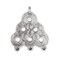 The Bead Chest Silver Baule Beehive Connector Pendant (54x47mm): African Tribal Metal Pendant for DIY Jewelry and Necklace
